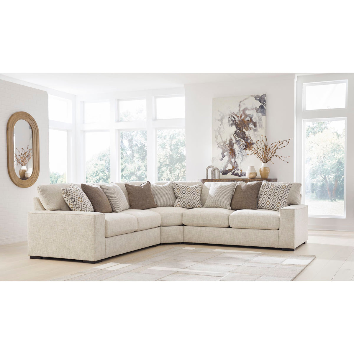 Cream sectional ashley furniture sales