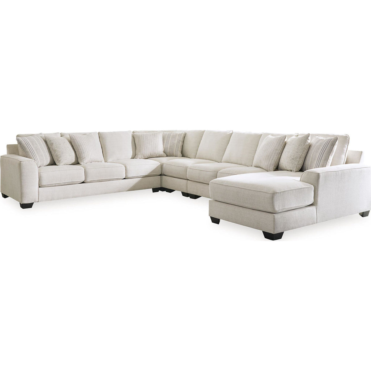 Ashley furniture ホワイト タンス 5段 Lerenza-Exclusive 5 Piece Sectional with Chaise - Birch