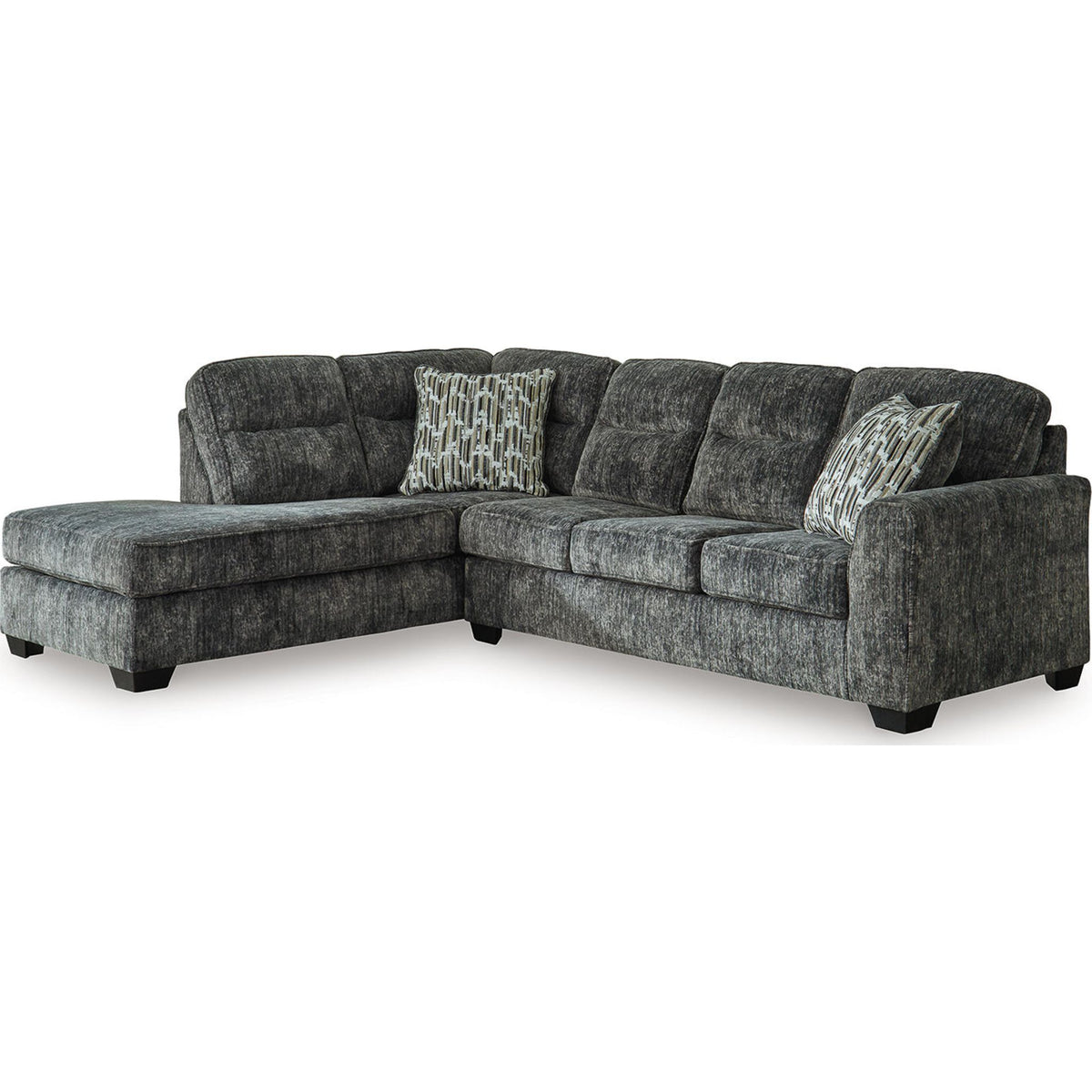 shelley love35 Lonoke 2 Piece Sectional with Chaise - Gunmetal - Left