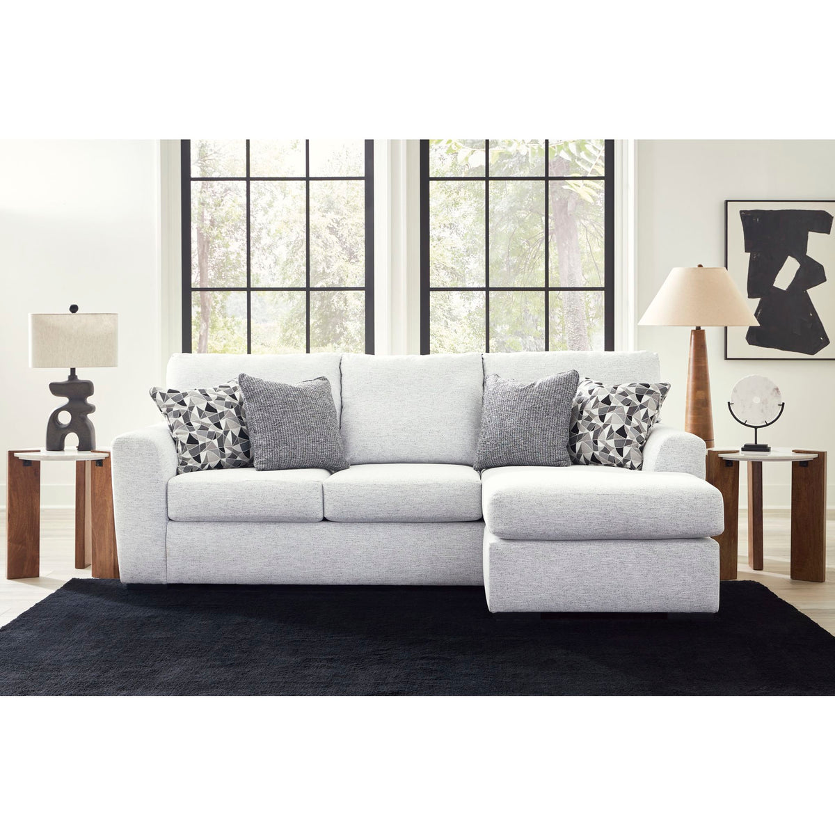 Ashley ☪ Tasselton-Exclusive Sofa Chaise - Snow - Reversible